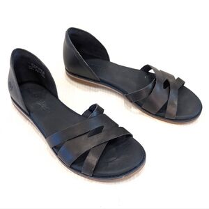 TIMBERLAND women's blue leather strappy slip-on sandals size 9.5